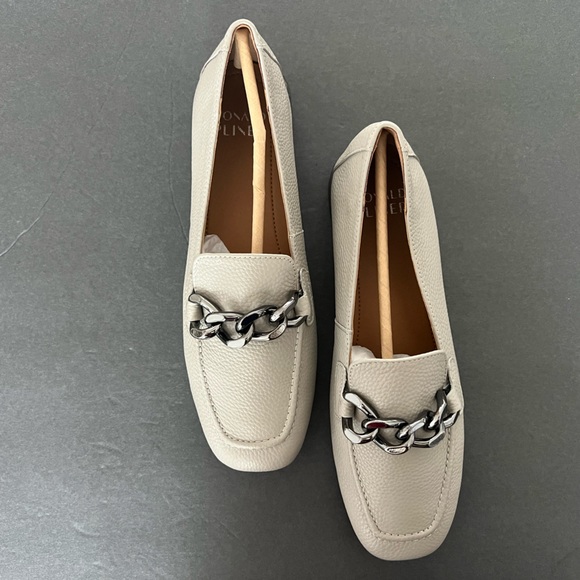 Donald Pliner Bethany Chain Leather Loafers - Picture 3 of 9